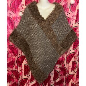 🤎 Elegant Textured Poncho